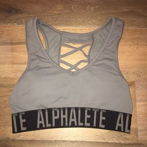 Grey Alphalete sports bra